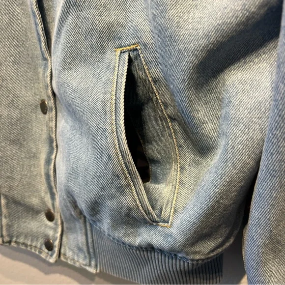 LEVI’S VARSITY Denim Streetwear Bomber Jacket | Size S | Retails $118 | - Picture 11 of 14